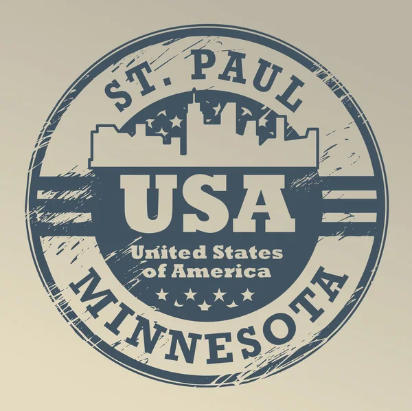 Minnesota, sello de St. Paul — Vector de stock