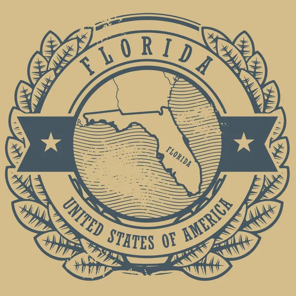 Florida, Estados Unidos firmar — Archivo Imágenes Vectoriales