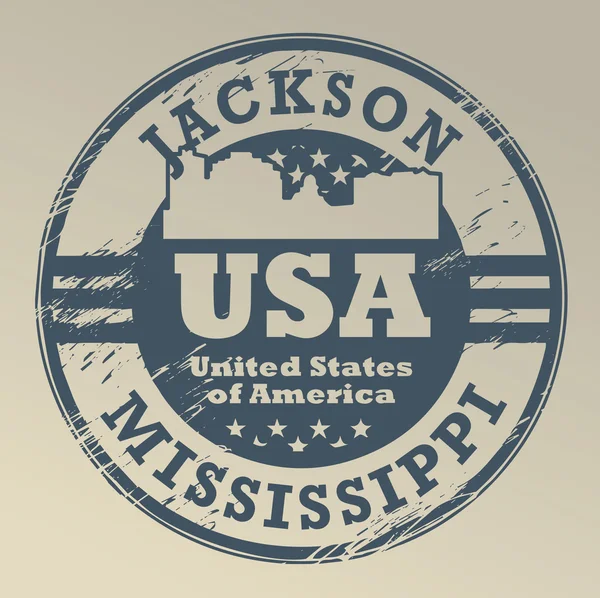 Mississippi, jackson damgası — Stok Vektör