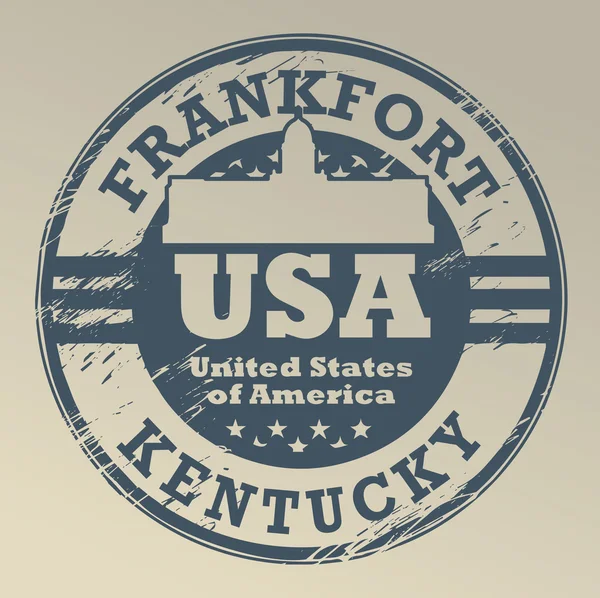 Kentucky, Frankfort bélyegző — Stock Vector