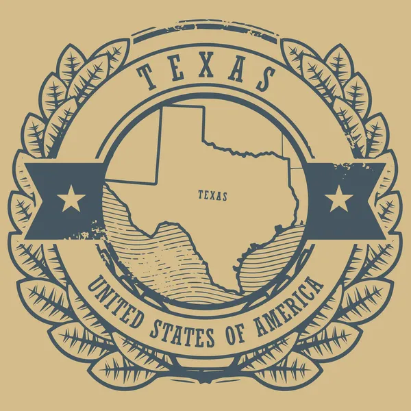 Texas, EUA assinam — Vetor de Stock