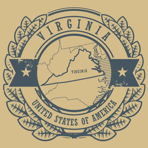 Virginia, Estados Unidos firmar — Archivo Imágenes Vectoriales