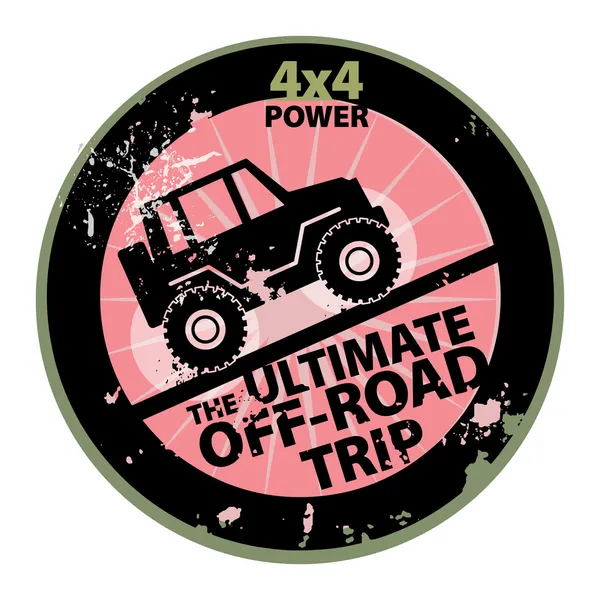 Off-Road abstracte sticker — Stockvector