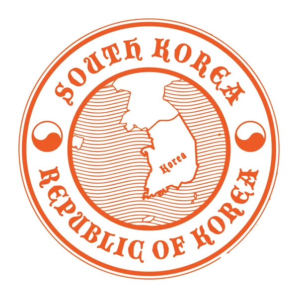 South Korea stamp — Stock Vector