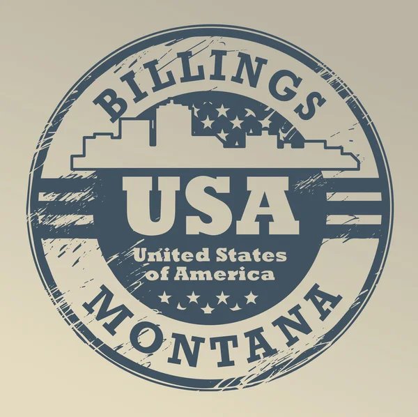 Montana, billings razítko — Stockový vektor