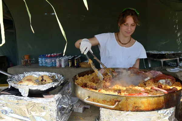 Festiwal archeologii eksperymentalnej, Litwa — Zdjęcie stockowe