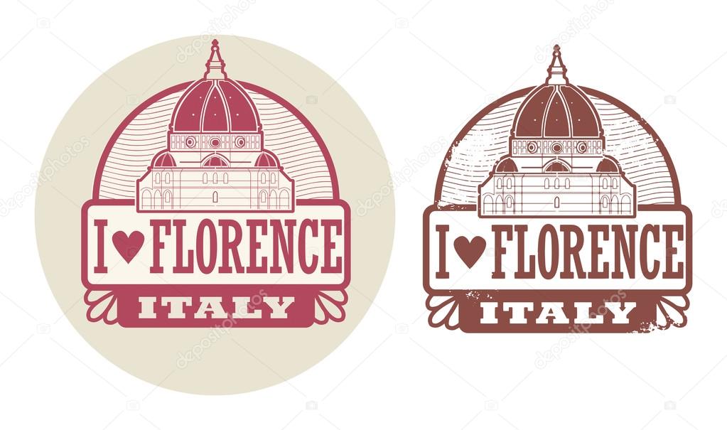 Love Florence, Italy stamp