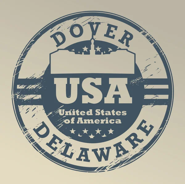 Delaware, dover razítko — Stockový vektor