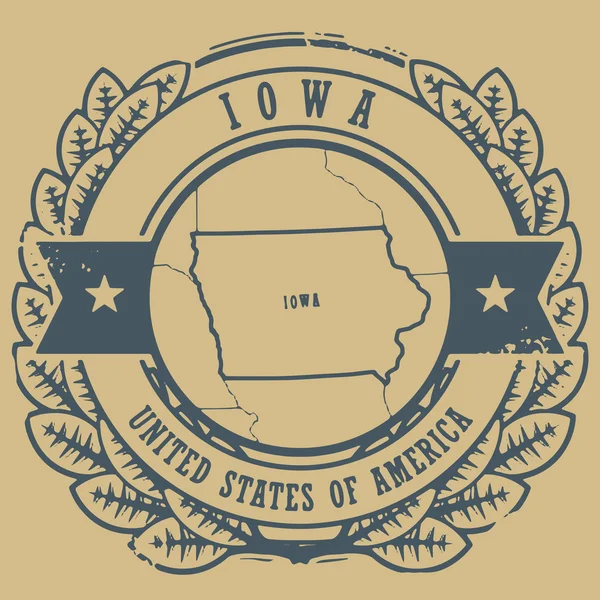 Iowa, sello de EE.UU. — Vector de stock