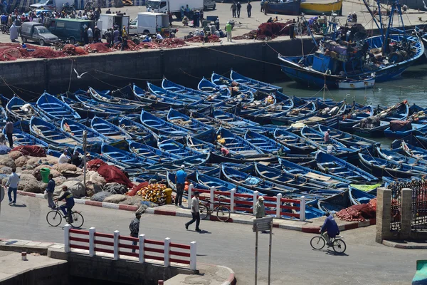 Přístav města essaouira, Maroko — Stock fotografie