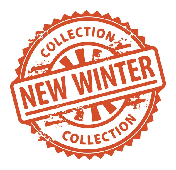 New Winter Collection stamp — Stock Vector