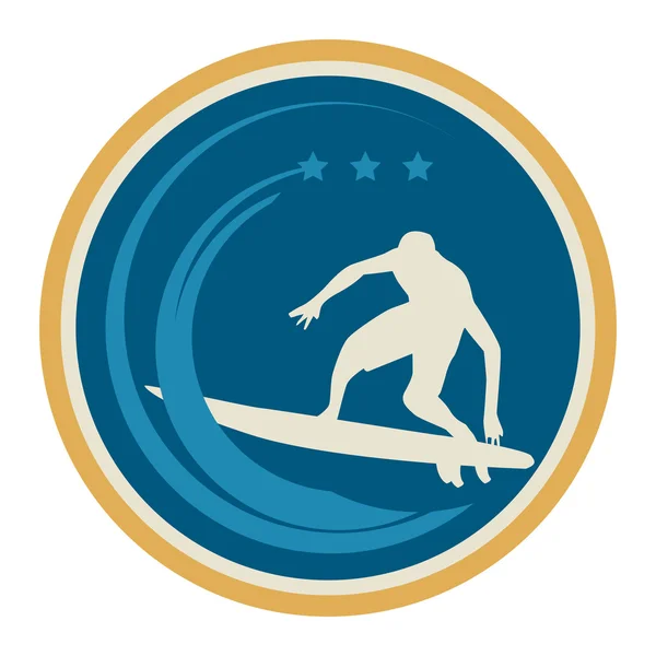 Surfer teken — Stockvector