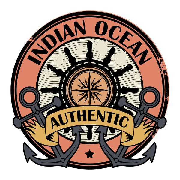 Label Océan Indien — Image vectorielle