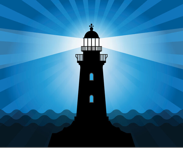 Lighthouse silhouette