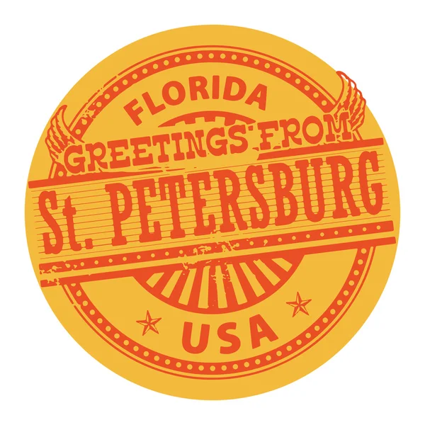Приветствие из Санкт-Петербурга, Флорида — стоковый вектор