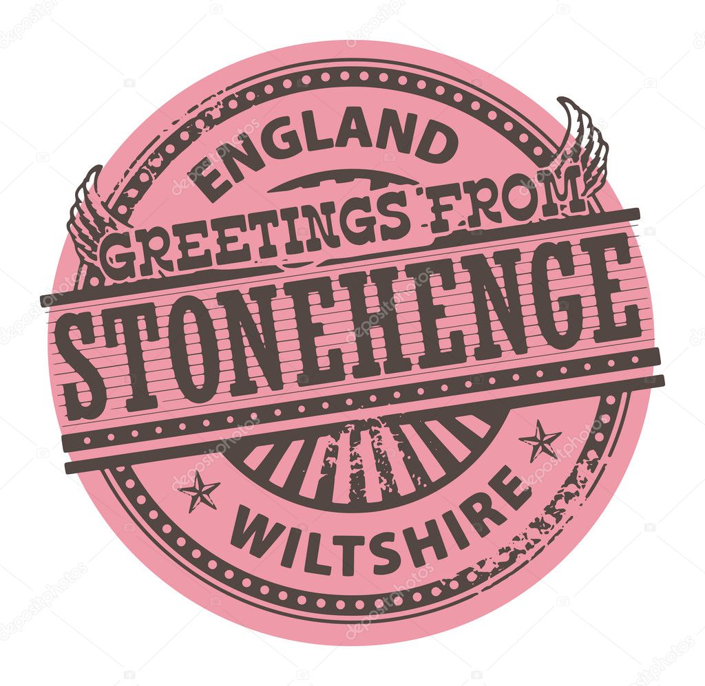 Greetings from Stonehenge, England stamp