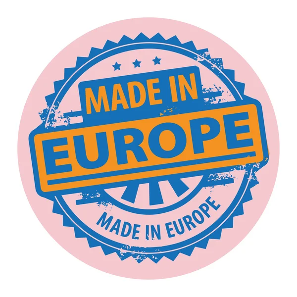 Feito em europa selo — Vetor de Stock