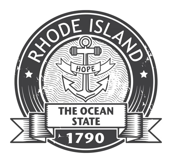 Timbre Rhode Island — Image vectorielle