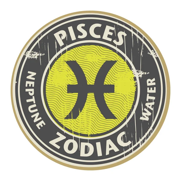 Zodiac Pisces symbol — Stock Vector