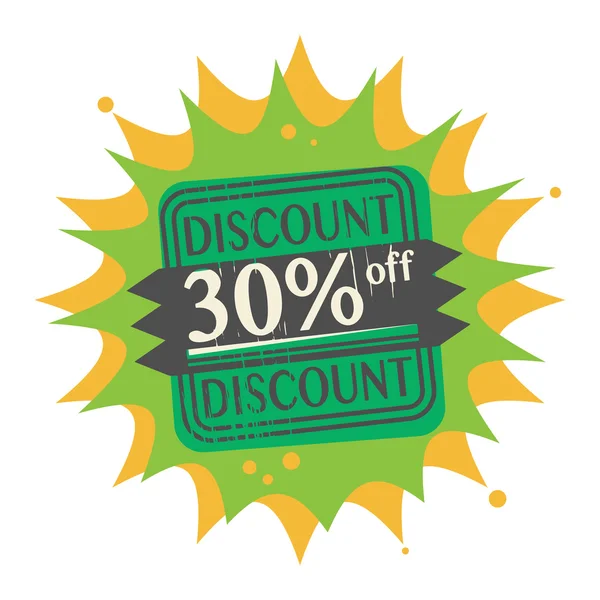 30 percent Off, Discount label — Stock Vector