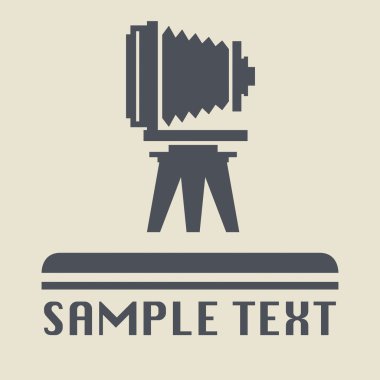 Vintage photography icon or sign clipart