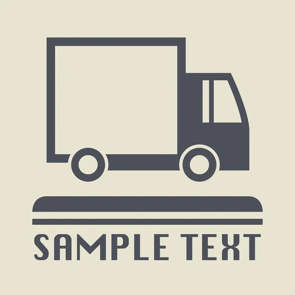 Icône ou signe de camion — Image vectorielle