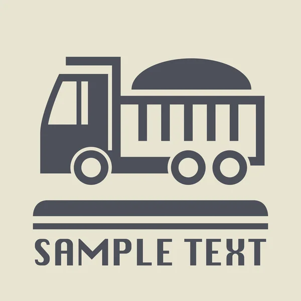 Icône ou panneau de camion — Image vectorielle