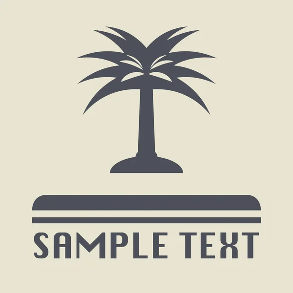 Pictogram of teken palmboom — Stockvector