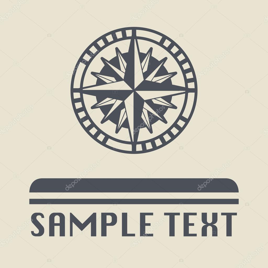 Vintage Compass icon or sign, vector illustration