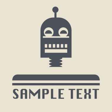 Robot simgesini veya işareti, vektör çizim