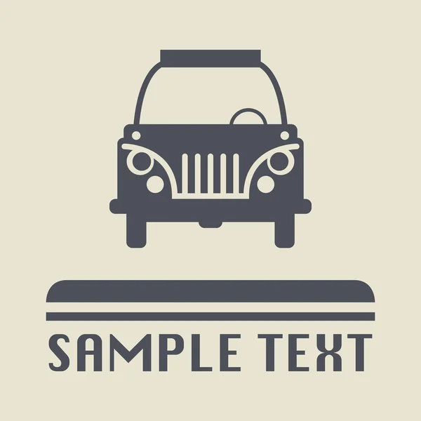 Vintage car icon or sign, vector illustration — Wektor stockowy