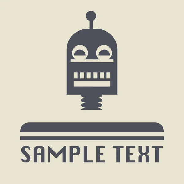 Robot pictogram of teken, vectorillustratie — Stockvector