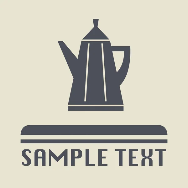 Icono o signo de café, ilustración vectorial — Vector de stock