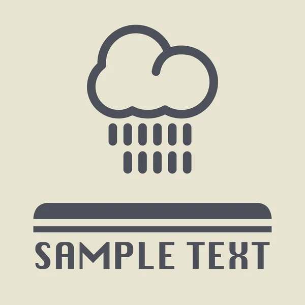 Rainy Cloud icon or sign — Stock Vector