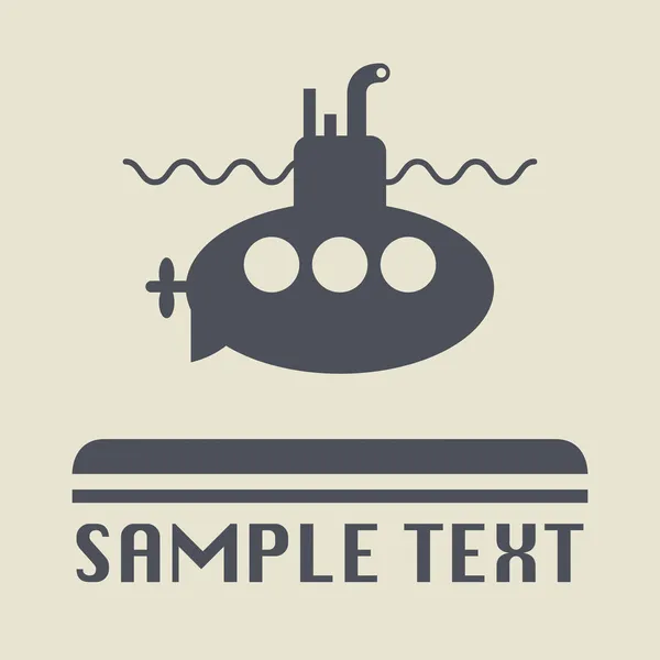 잠수함 아이콘 또는 기호 — 스톡 벡터