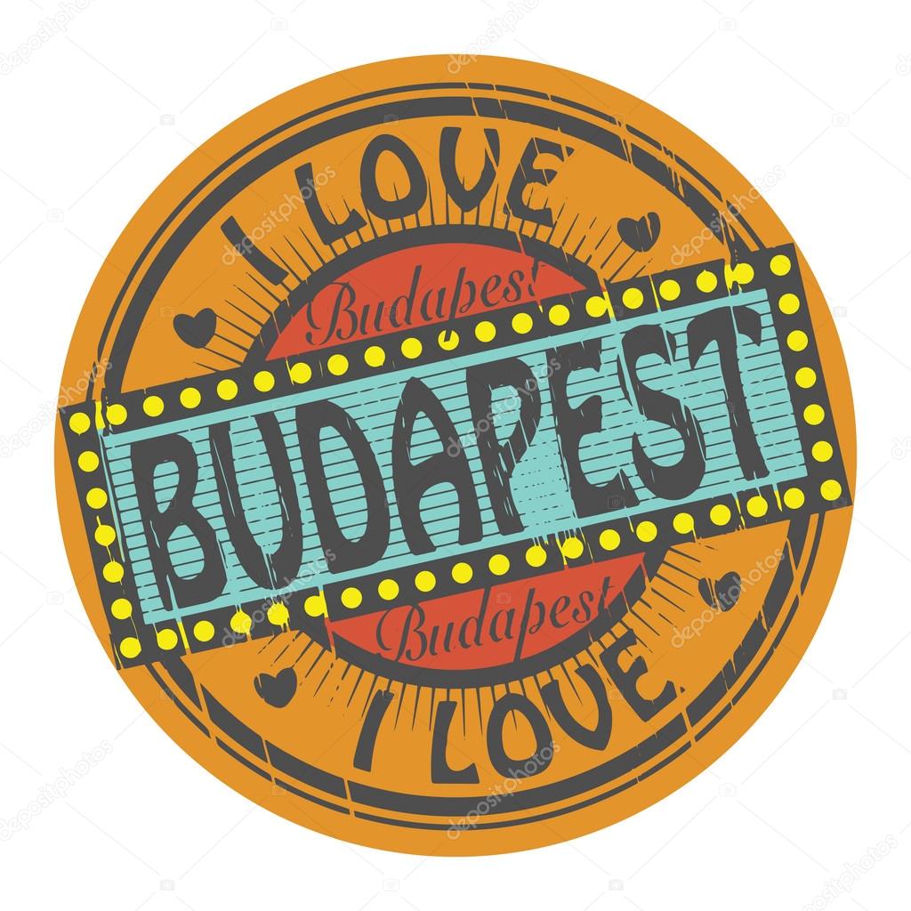 stamp I Love Budapest