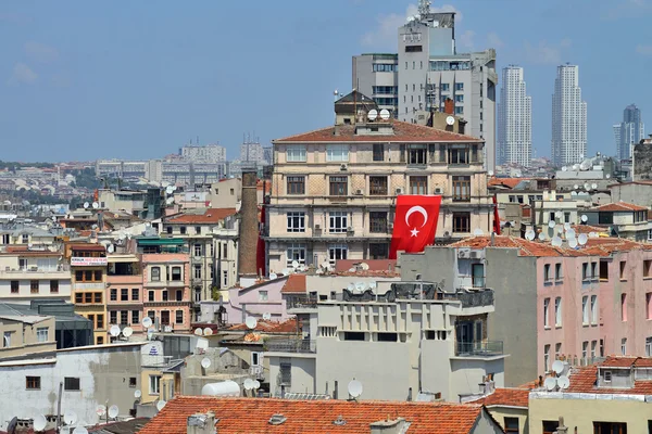 Vedere panoramică a orașului Istanbul din Turnul Galata — Fotografie, imagine de stoc