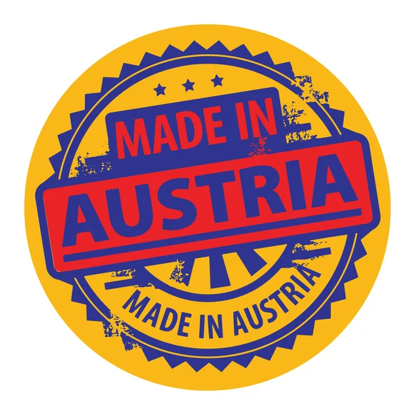 Made in Austria inside the stamp — Stock Vector