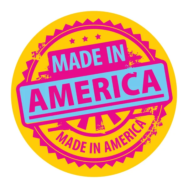 Made in America auf der Briefmarke — Stockvektor