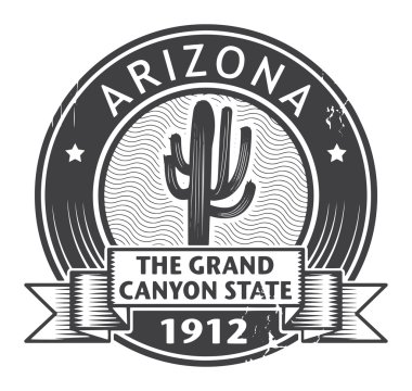 Grunge lastik damgası ile arizona'nın adı