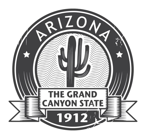 Grunge lastik damgası ile arizona'nın adı
