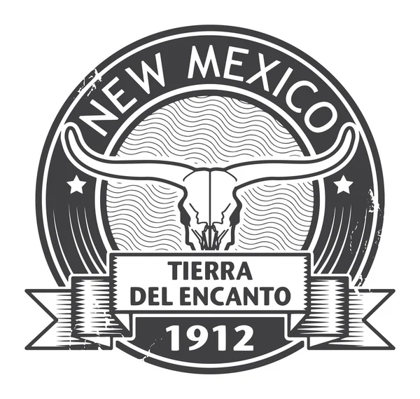 Timbro di gomma Grunge con nome del Nuovo Messico — Vettoriale Stock