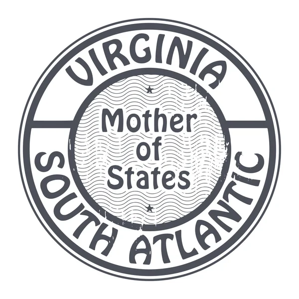 Grunge razítko s názvem Virginie, jižním Atlantiku, vektorové ilustrace — Stockový vektor