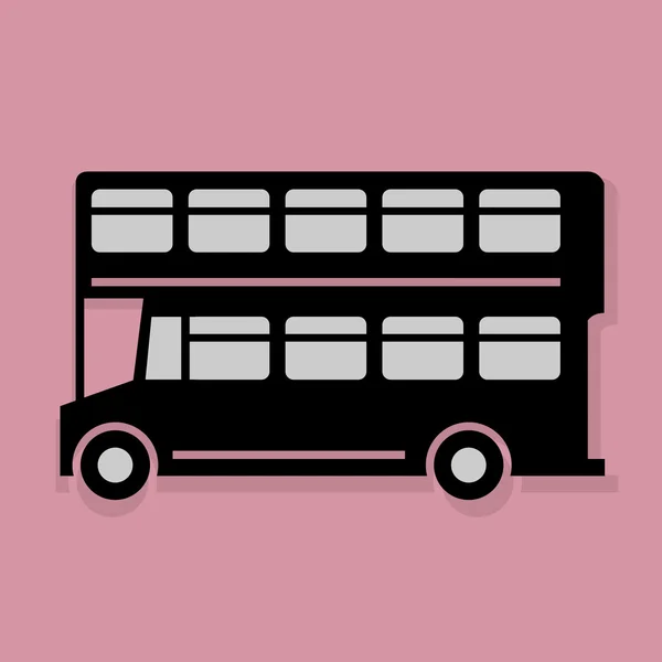 London bus icon or sign, vector illustration — Stock Vector