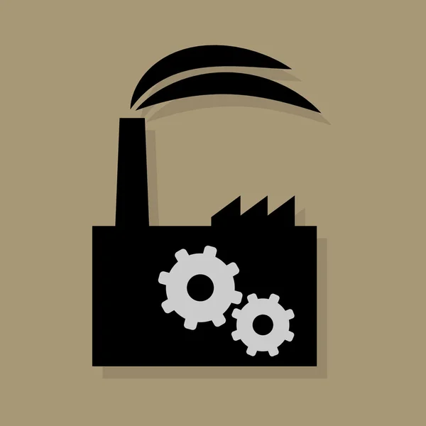Icône ou signe d'usine — Image vectorielle