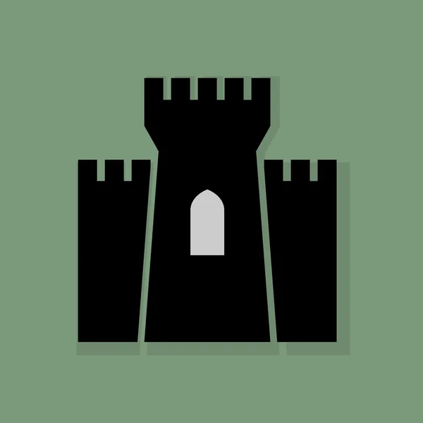 Icône ou signe du château — Image vectorielle
