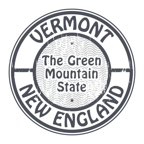 Stamp Vermont, New England — Stock Vector