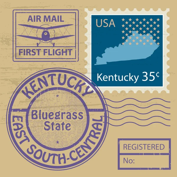 Grunge rubber stamp Kentucky — Stock Vector