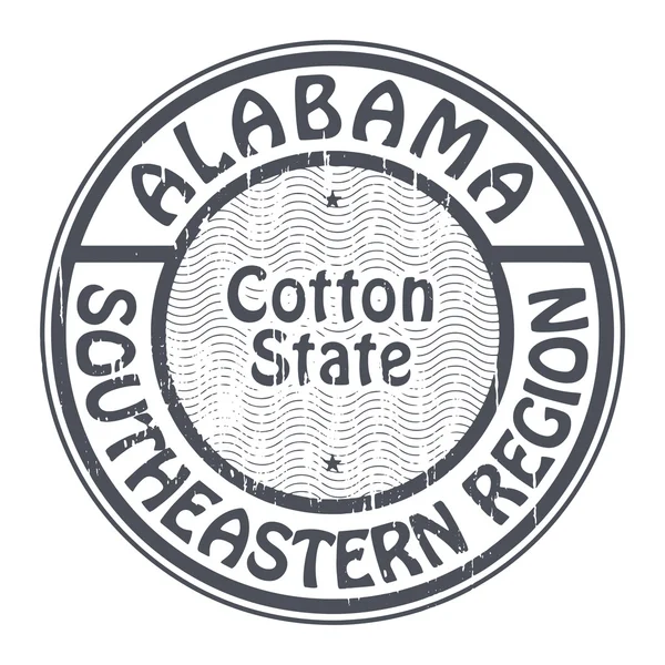 Sello Alabama, Región Sureste — Vector de stock