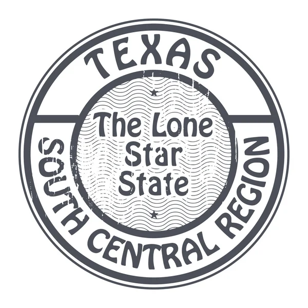 Stamp Texas, South Central Region — Stock Vector